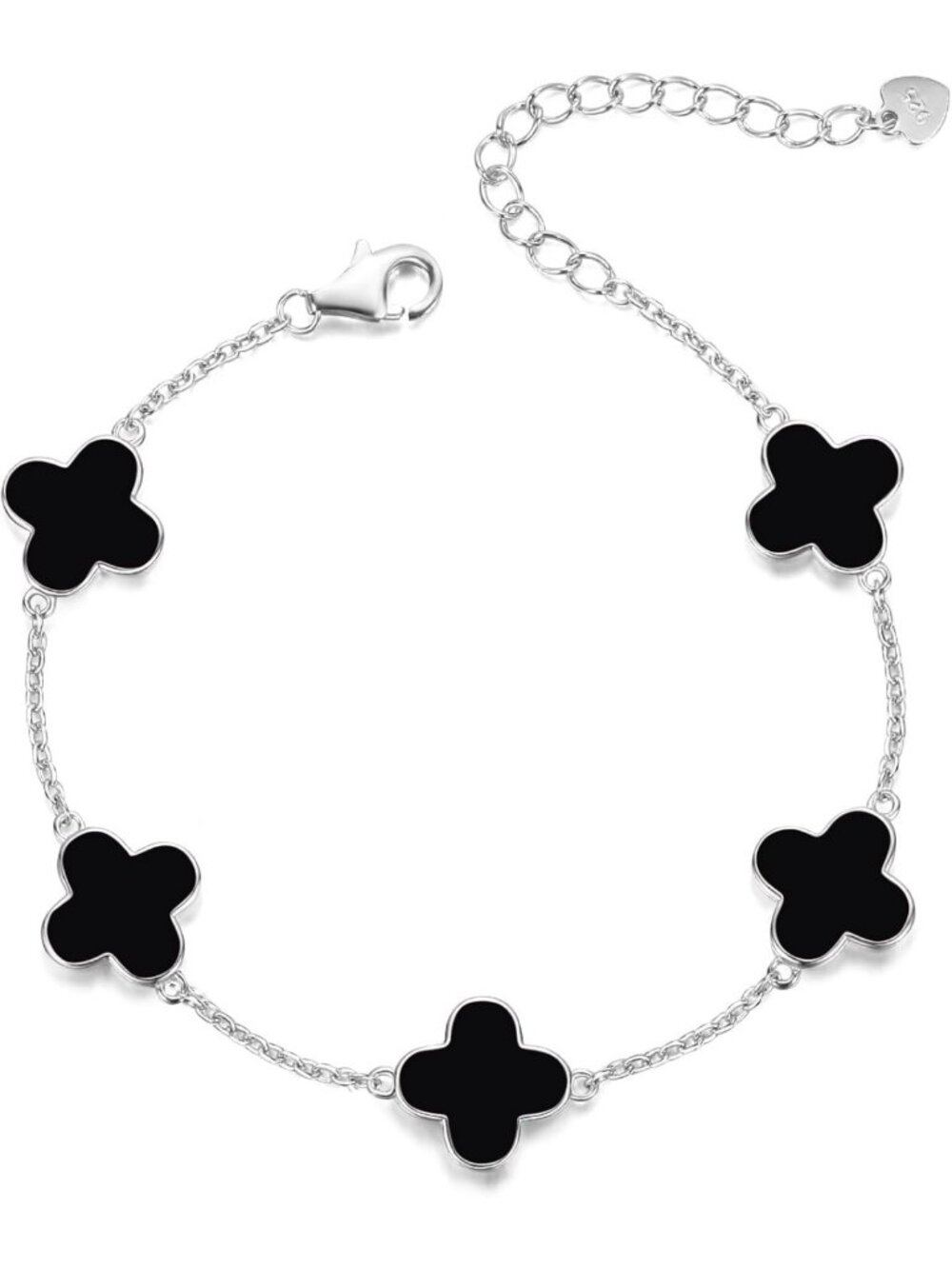 925 Sterling Silver Clover Charm Bracelet for Women - Elegant & Stylish Gift